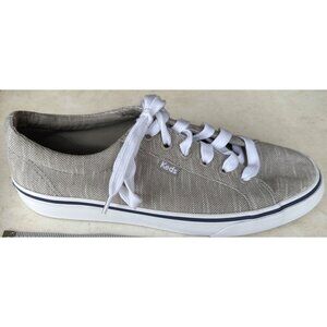 Keds Softerra Jump Kick Striped Gray Knit Shoes Sneakers Women's Size 8 (NWT)